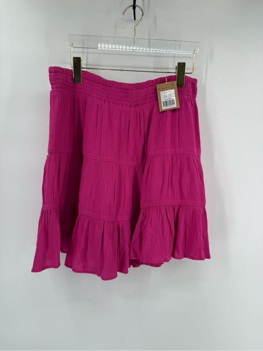 BODEN BRIGHT PINK TIRED MINI SKIRT SIZE 12 NWT
